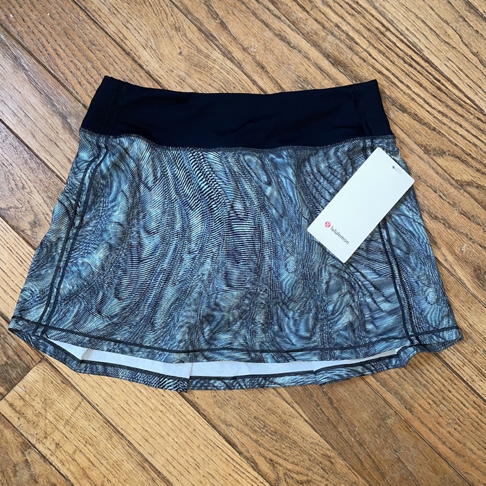 NWT Lululemon Pace Rival Skirt Multi Blue 4 Tall - Picture 2 of 9